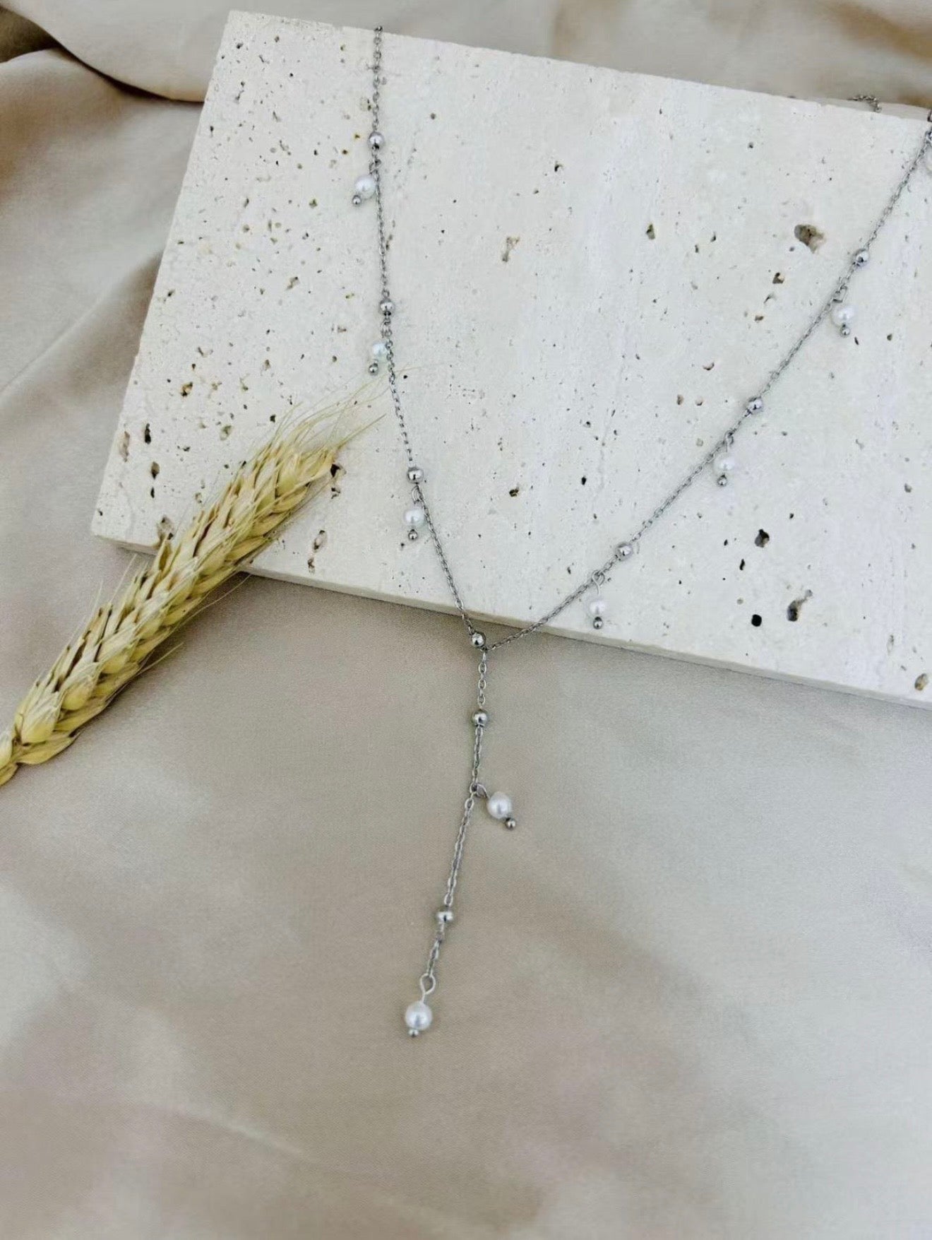 Collier perle blanche 🤍