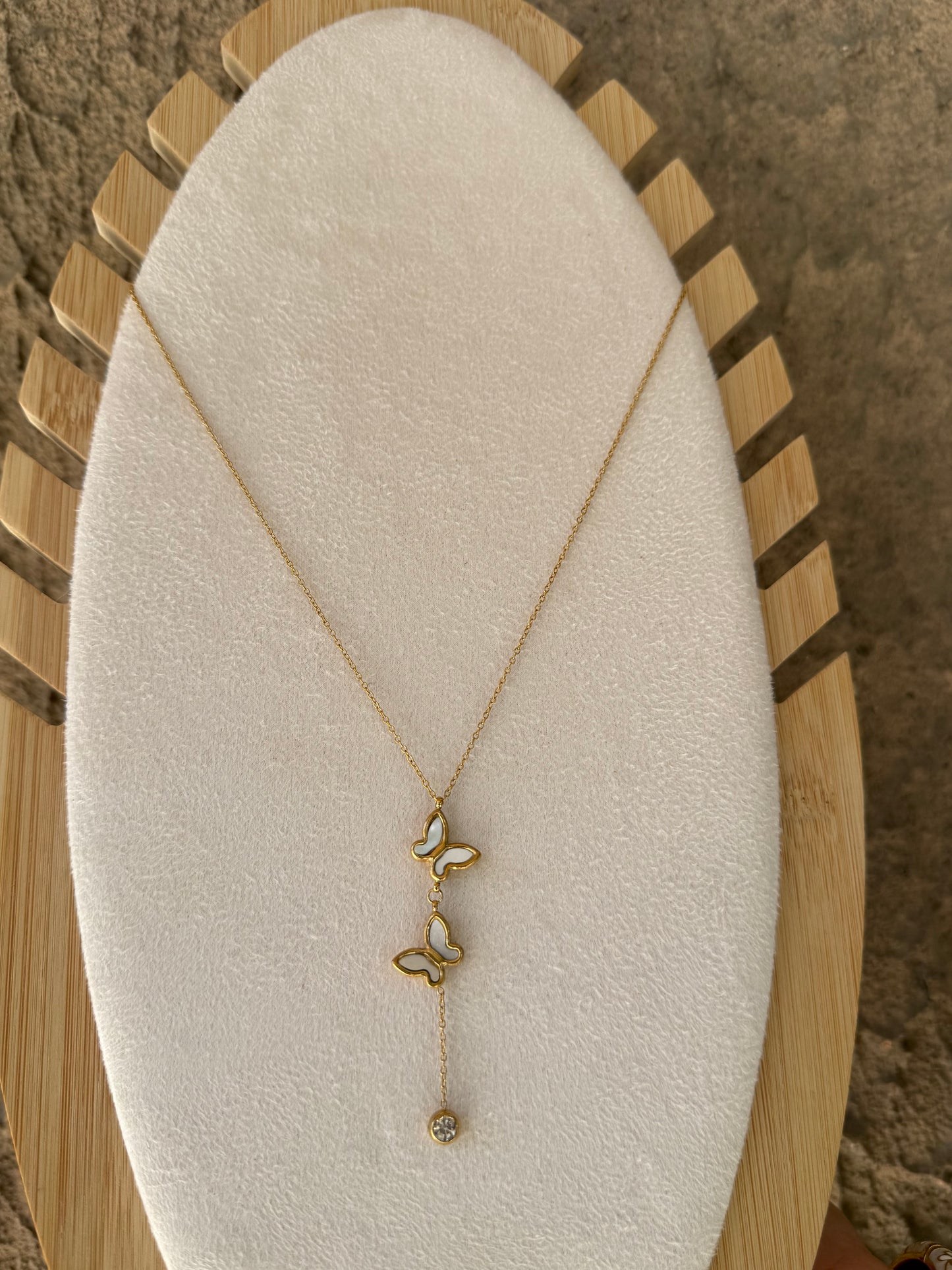 Collier 2 papillon brillant✨