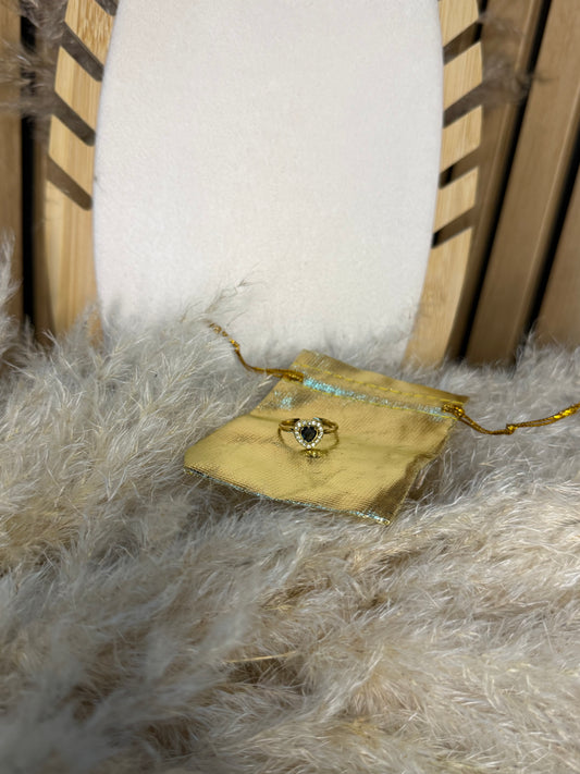 Bague cœur noir🖤