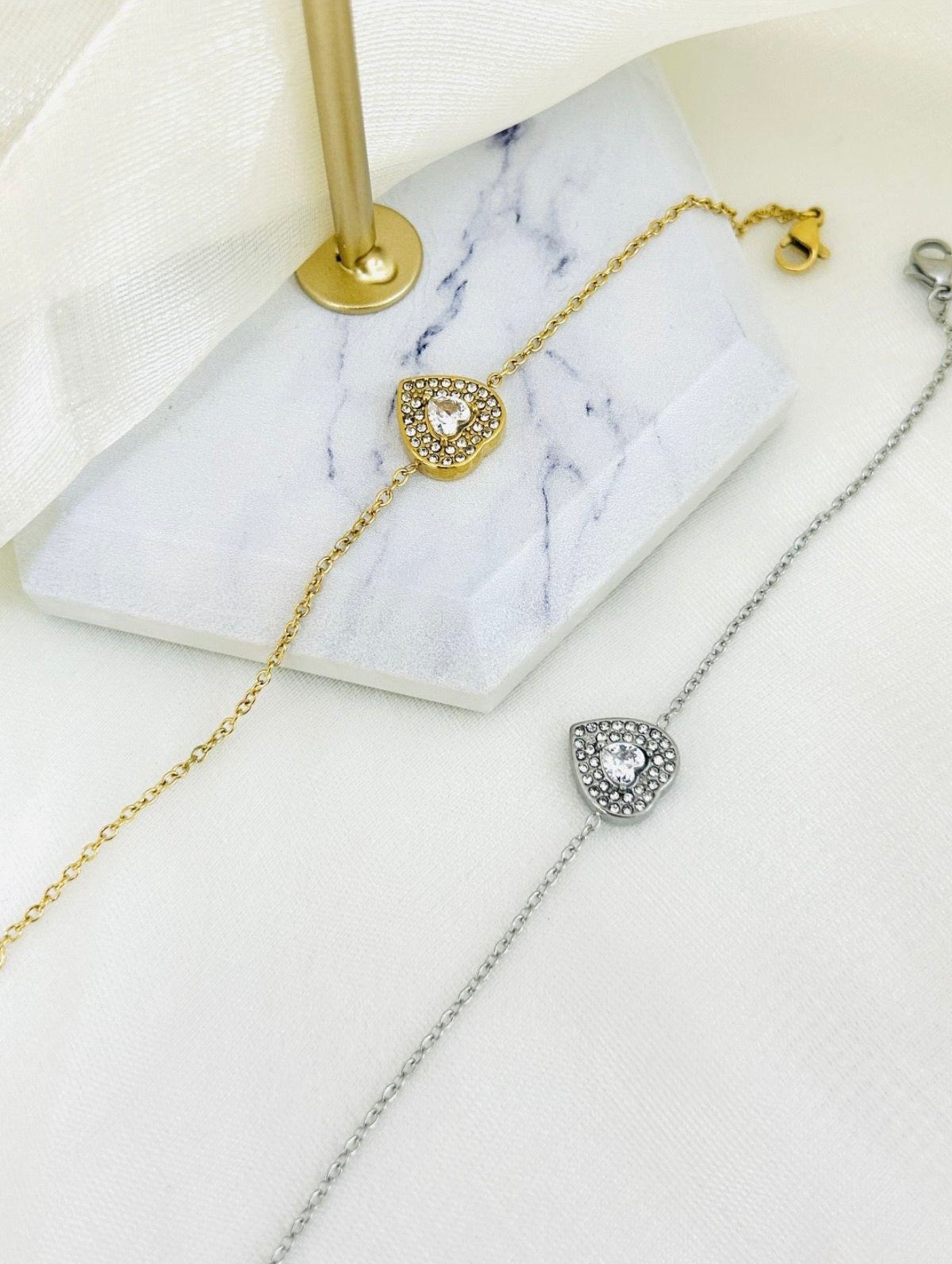 Bracelet cœur diamant🩷