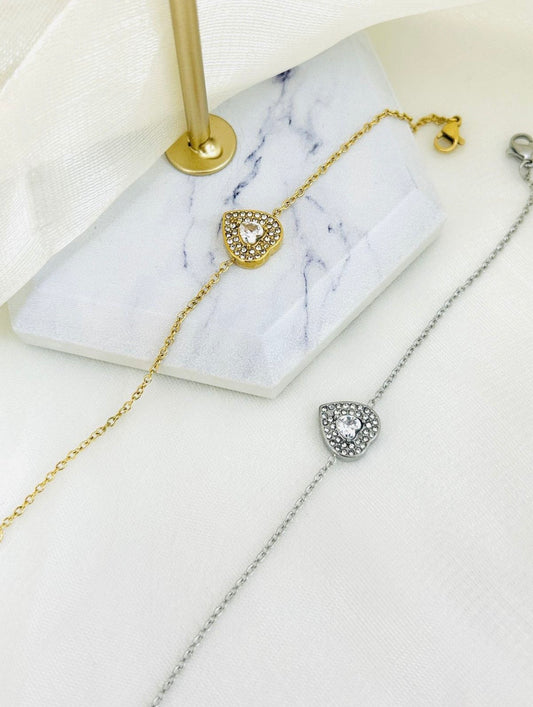 Bracelet cœur diamant🩷